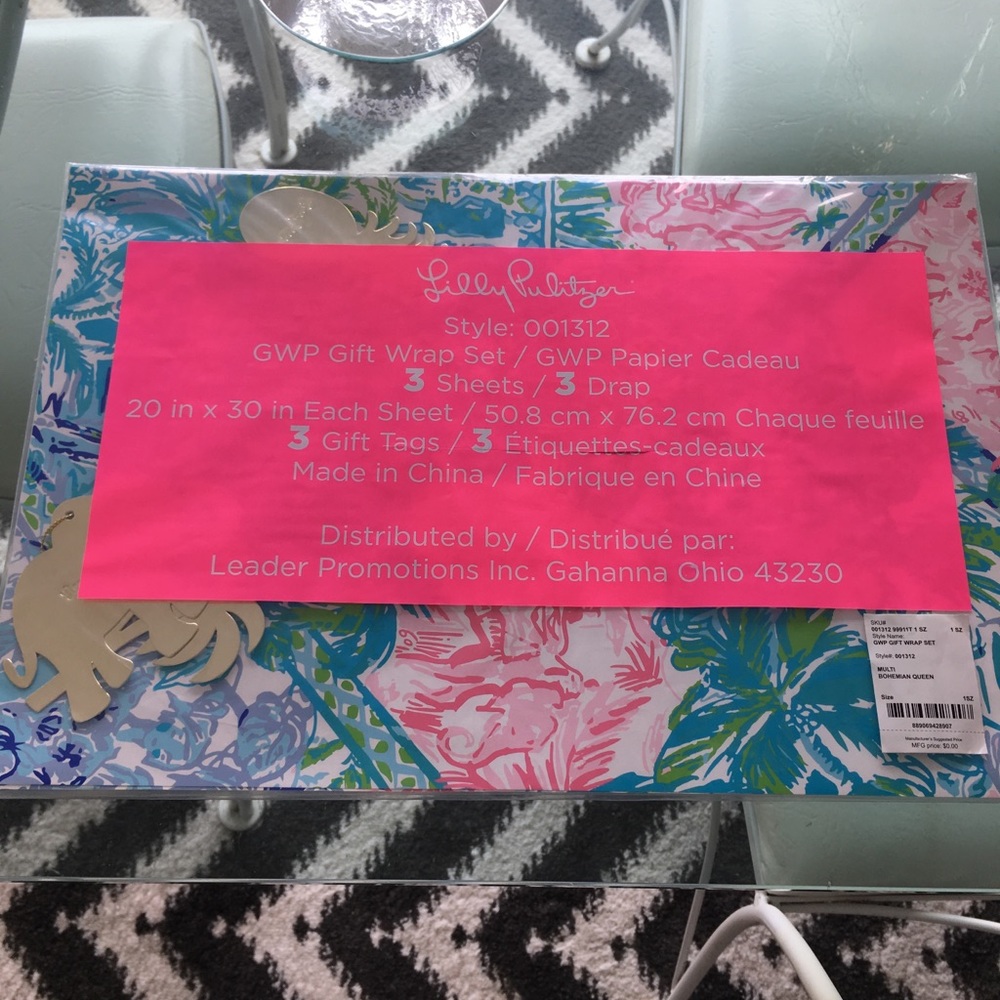 Lilly Pulitzer gift wrap set BNWT